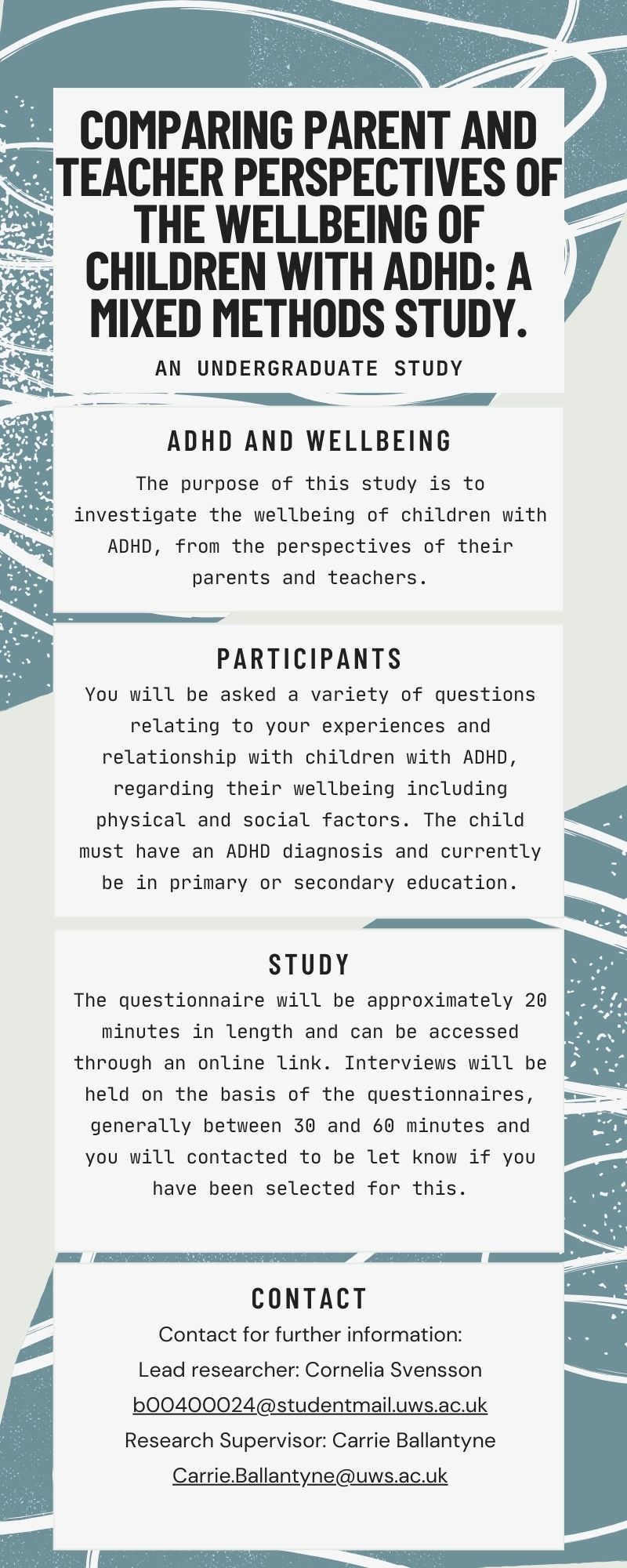 ADHD and Wellbeing Study ADHD and Wellbeing Study
